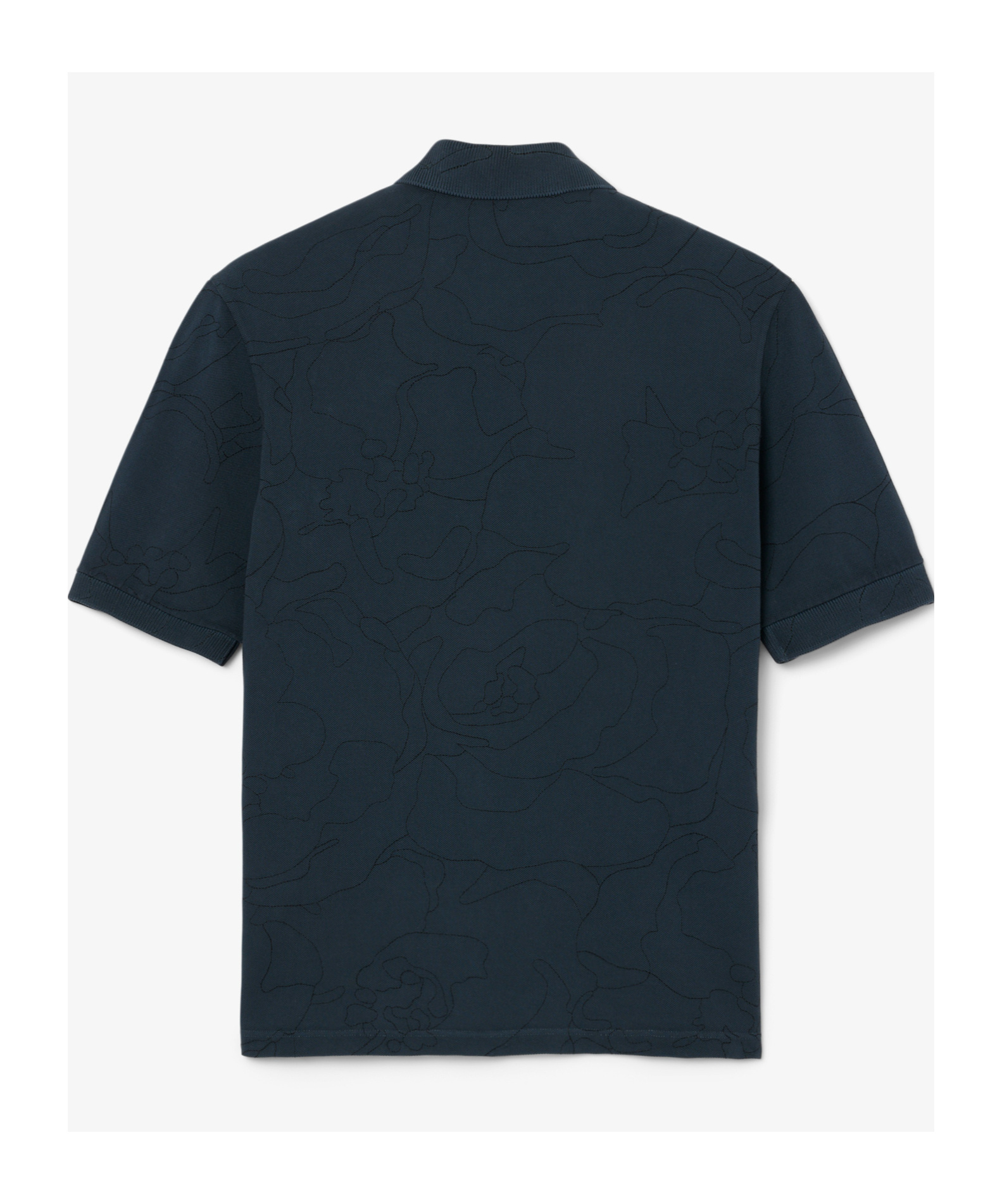 Lacoste Crocodile-appliqué Polo Shirt In Black