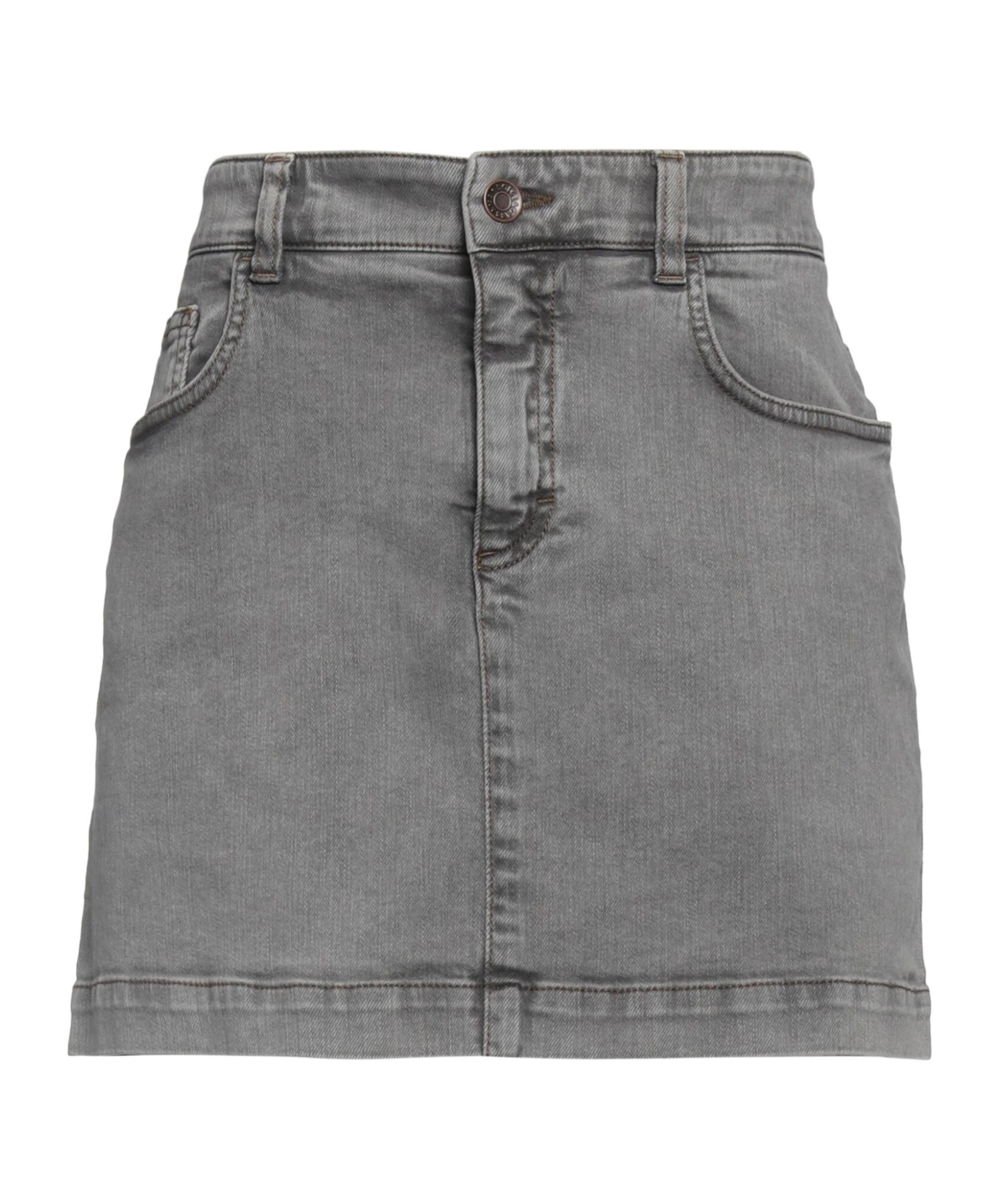 Dolce & Gabbana Colored Denim Pencil Skirt In Gray