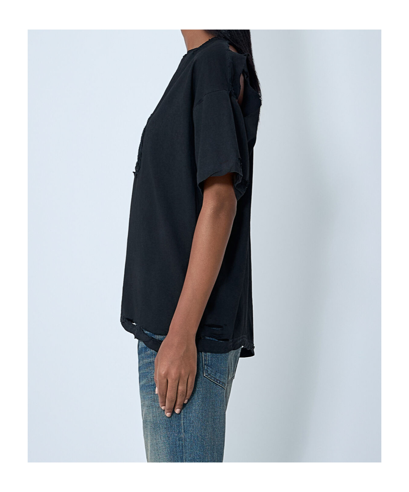 Balenciaga Women Logo Motif T-shirt In Blue