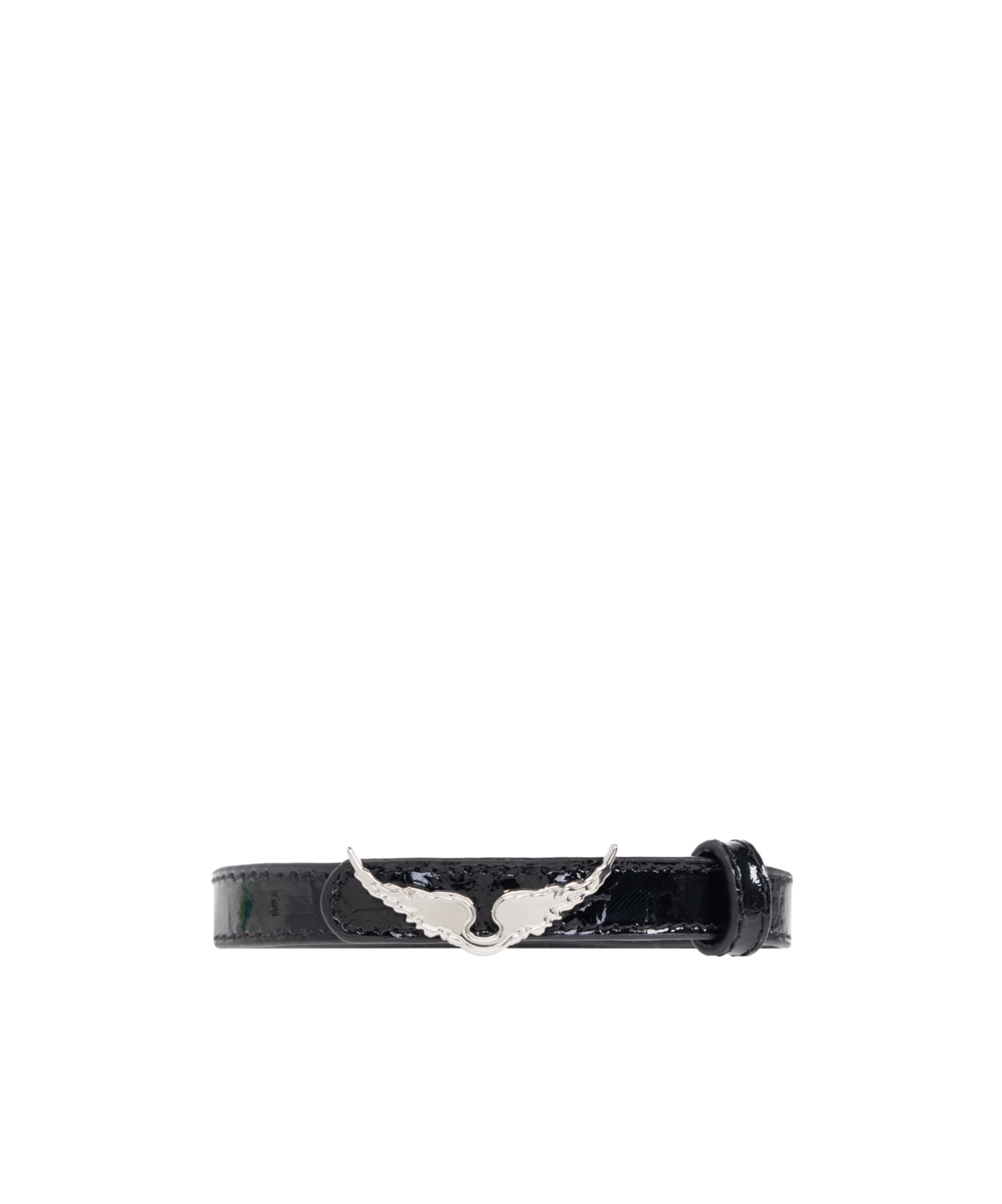 Zadig & Voltaire Rock Leather Bracelet In Black