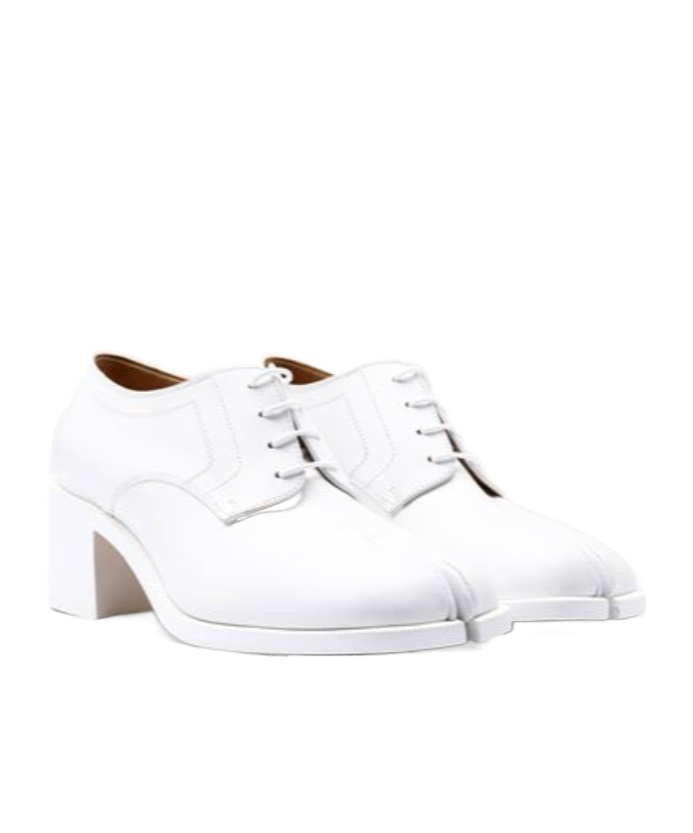 Maison Margiela Tabi 55mm Lace-up Shoes In White