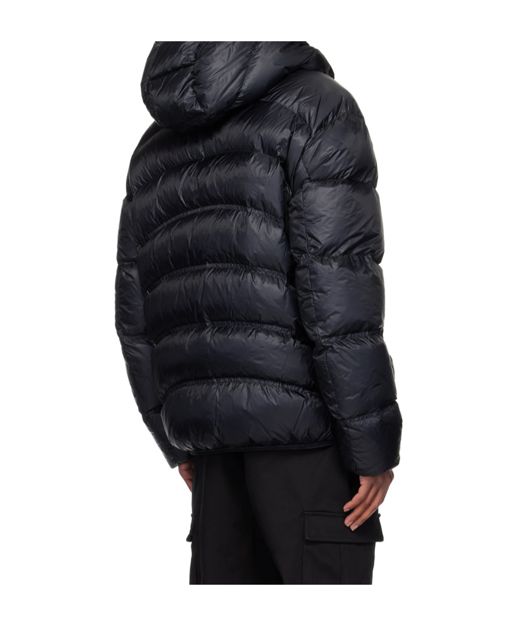 Moncler Logo-patch Hooded Jacket In Blue