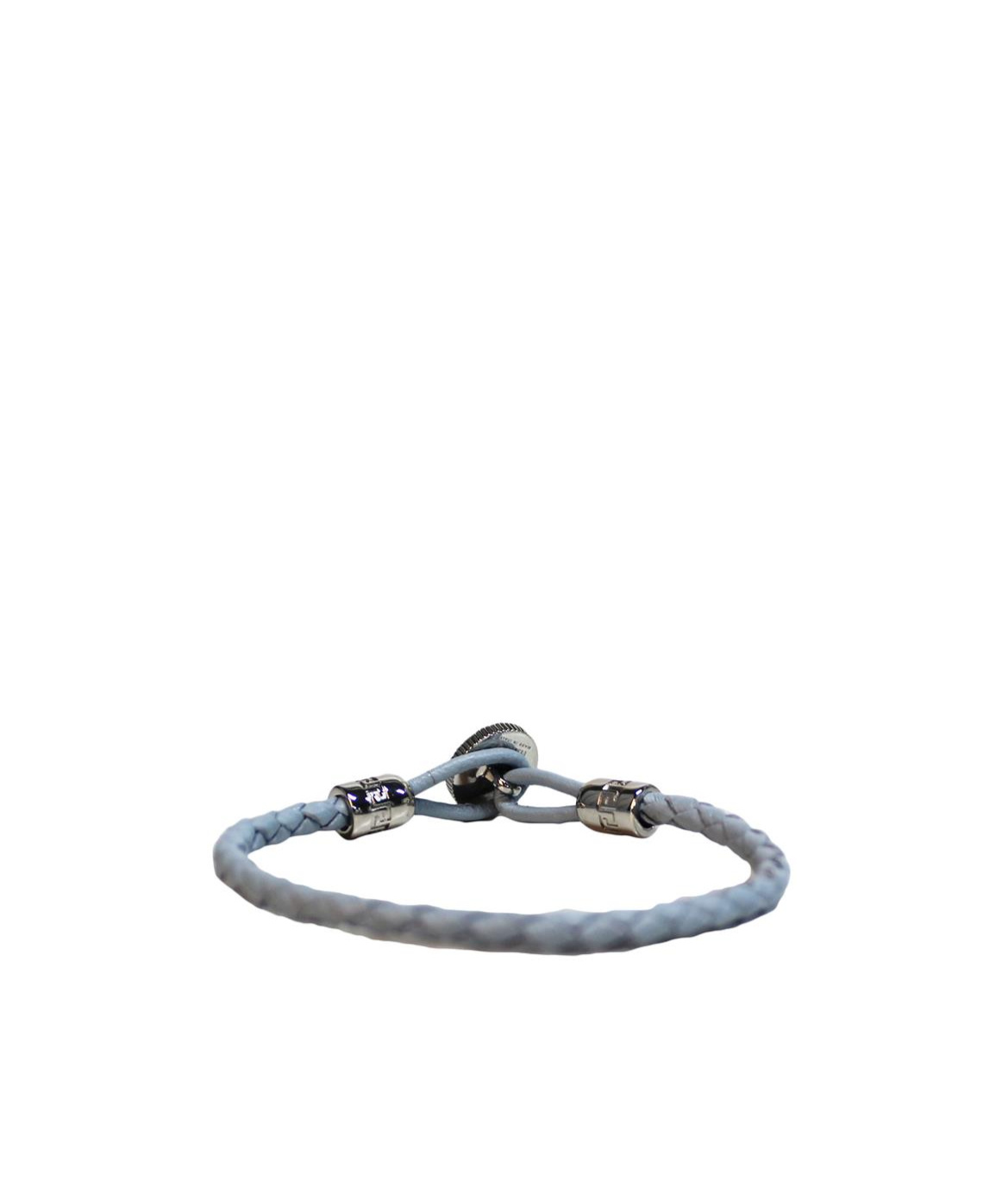 Versace Medusa Head Leather Bracelet In Gray