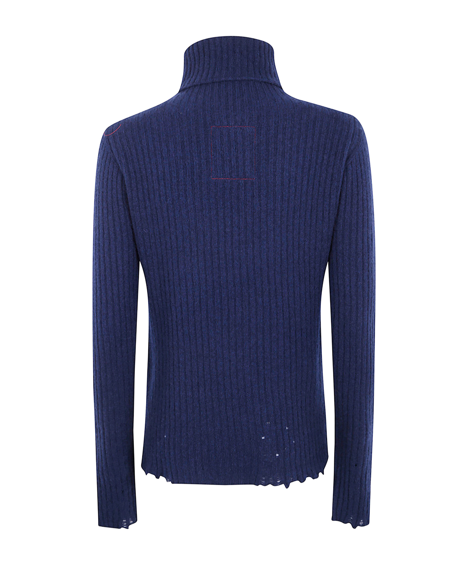 Uma Wang Ribbed Turtleneck Sweater In Blue