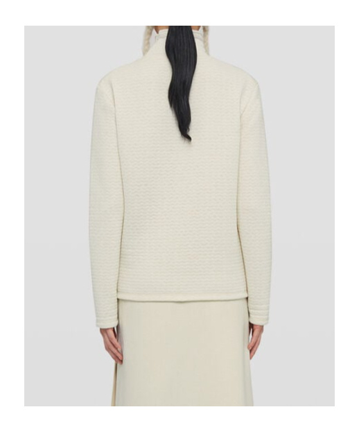 Jil Sander Oversized Cotton Sweatshirt With Subtle Logo Patch In White
