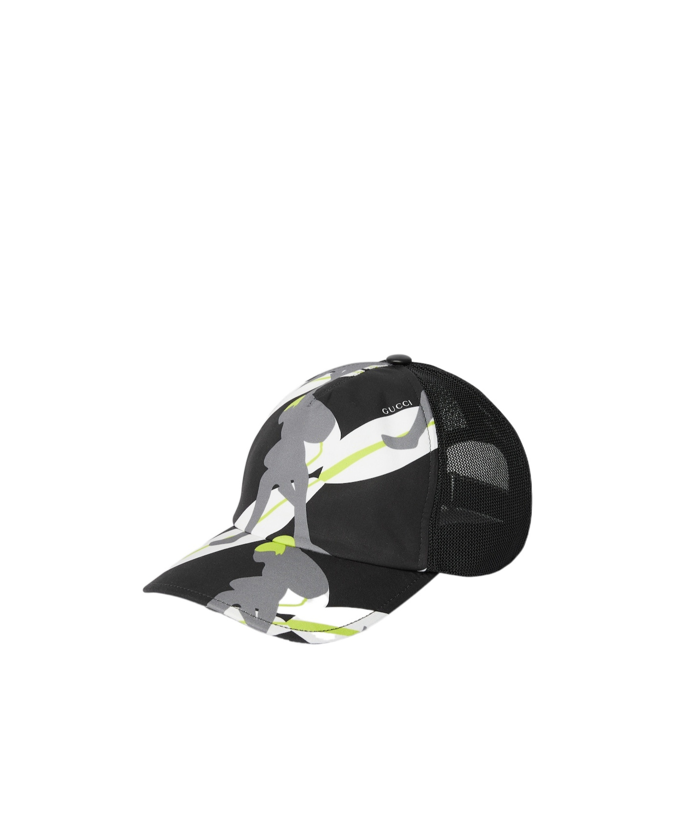 Gucci Printed Cotton Canvas Baseball Hat In Black