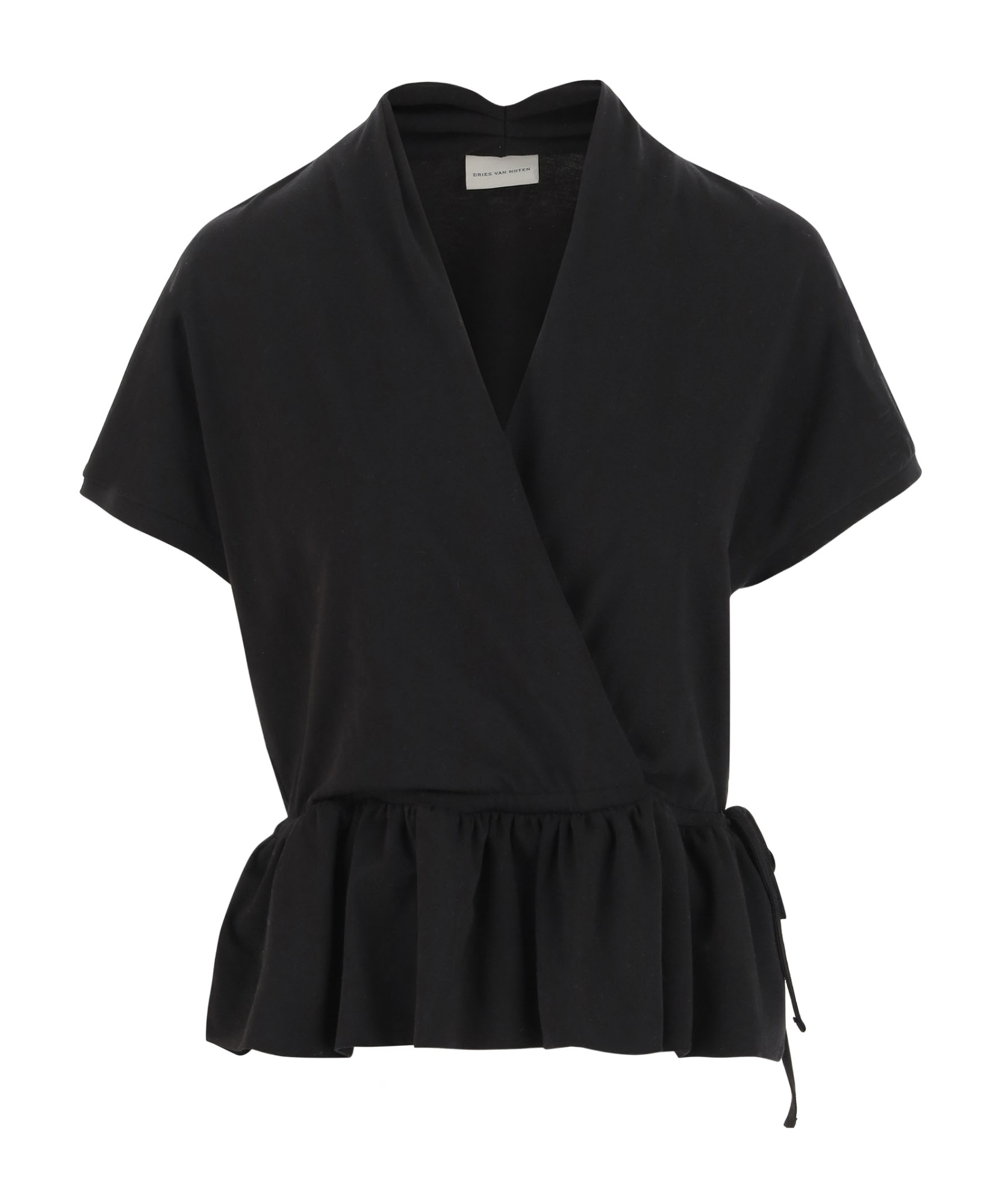 Shop Dries Van Noten Short-sleeved Blouse In Black