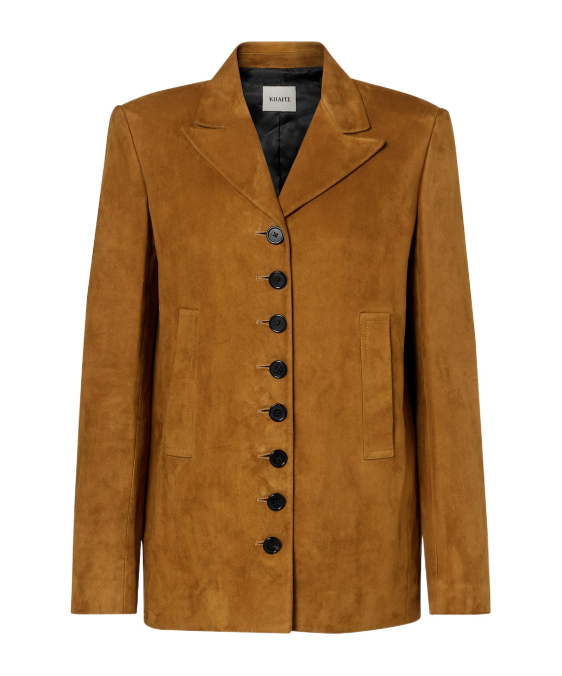 Khaite Saraphina Suede Jacket In Brown