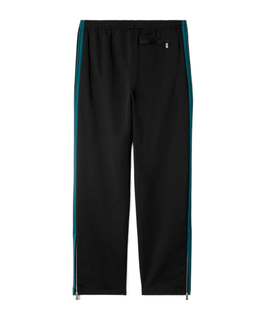 Burberry Duck-embroidered Side-stripe Track Pants In Black