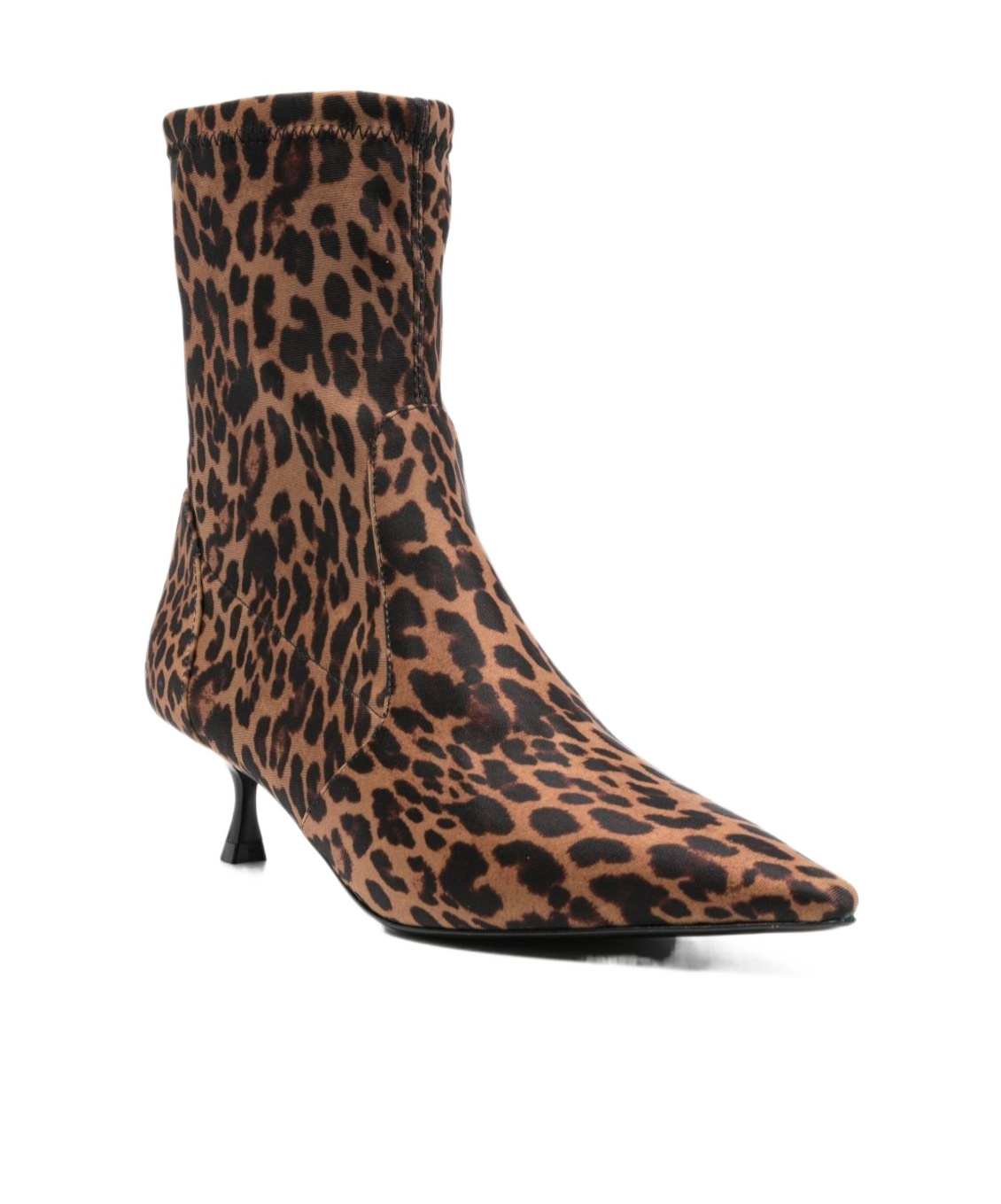 Stuart Weitzman Leopard-print Pointed-toe Boots In Brown