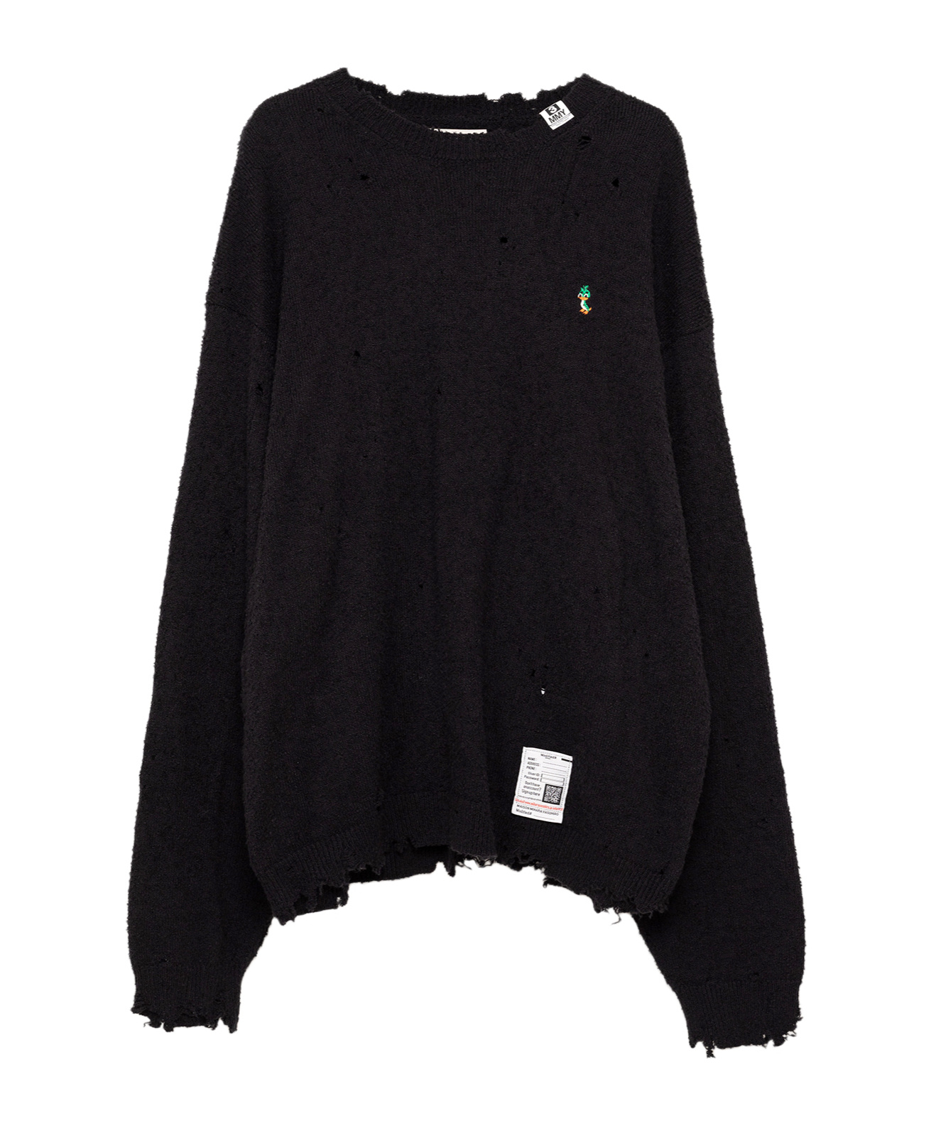 Miharayasuhiro Maison Mihara Yasuhiro Destroyed Crewneck Pullover In Black
