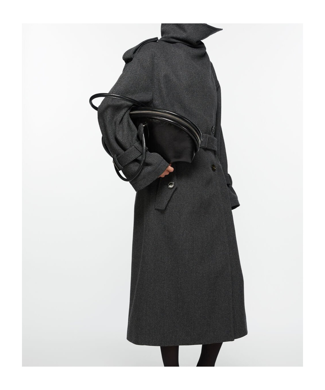 Acne Studios Belted Coat In Black