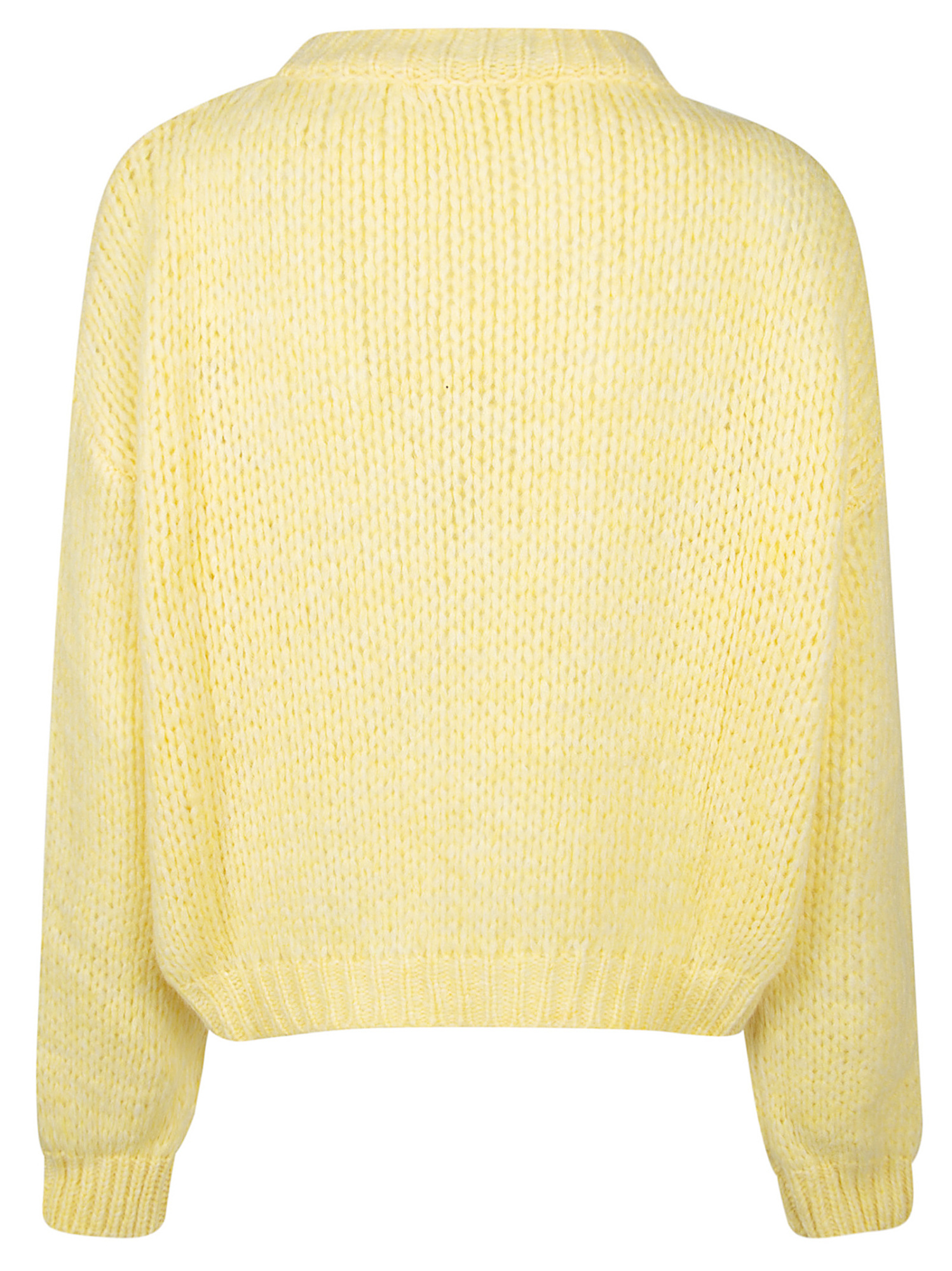 Roberto Collina Crewneck Knit Sweater In Yellow