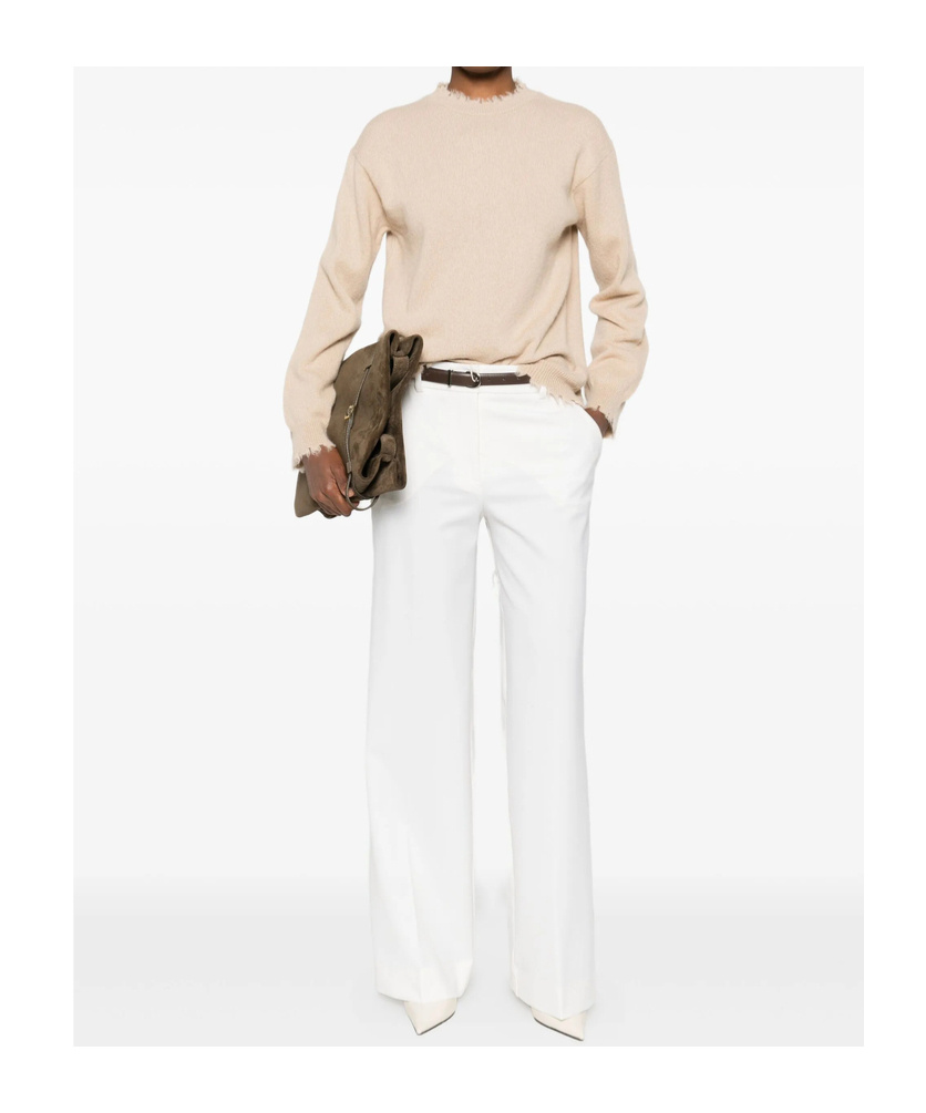 Antonelli Distressed Knit Sweater In Neutral