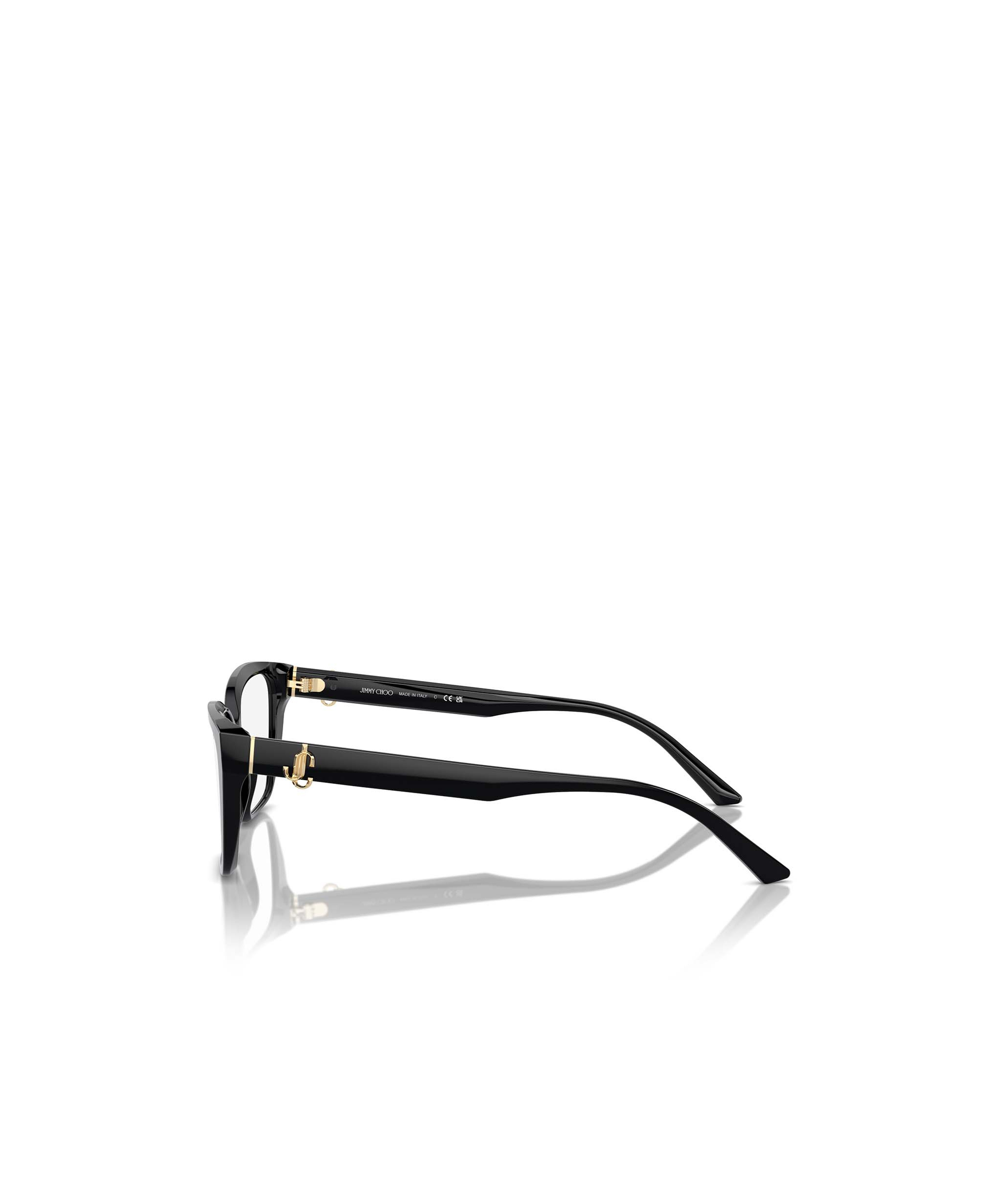 Jimmy Choo Eyewear Rectangle Frame Glasses In Black