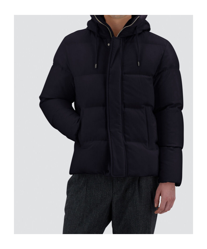Herno Bomper Uin Cashmere And Silk Down Jacket In Black