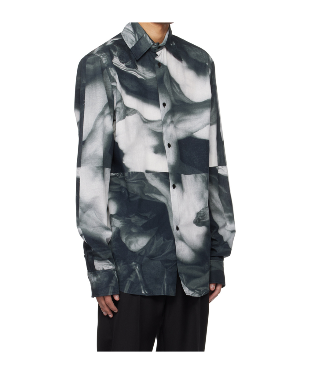 Egonlab Black Pointed Collar Shirt In Black
