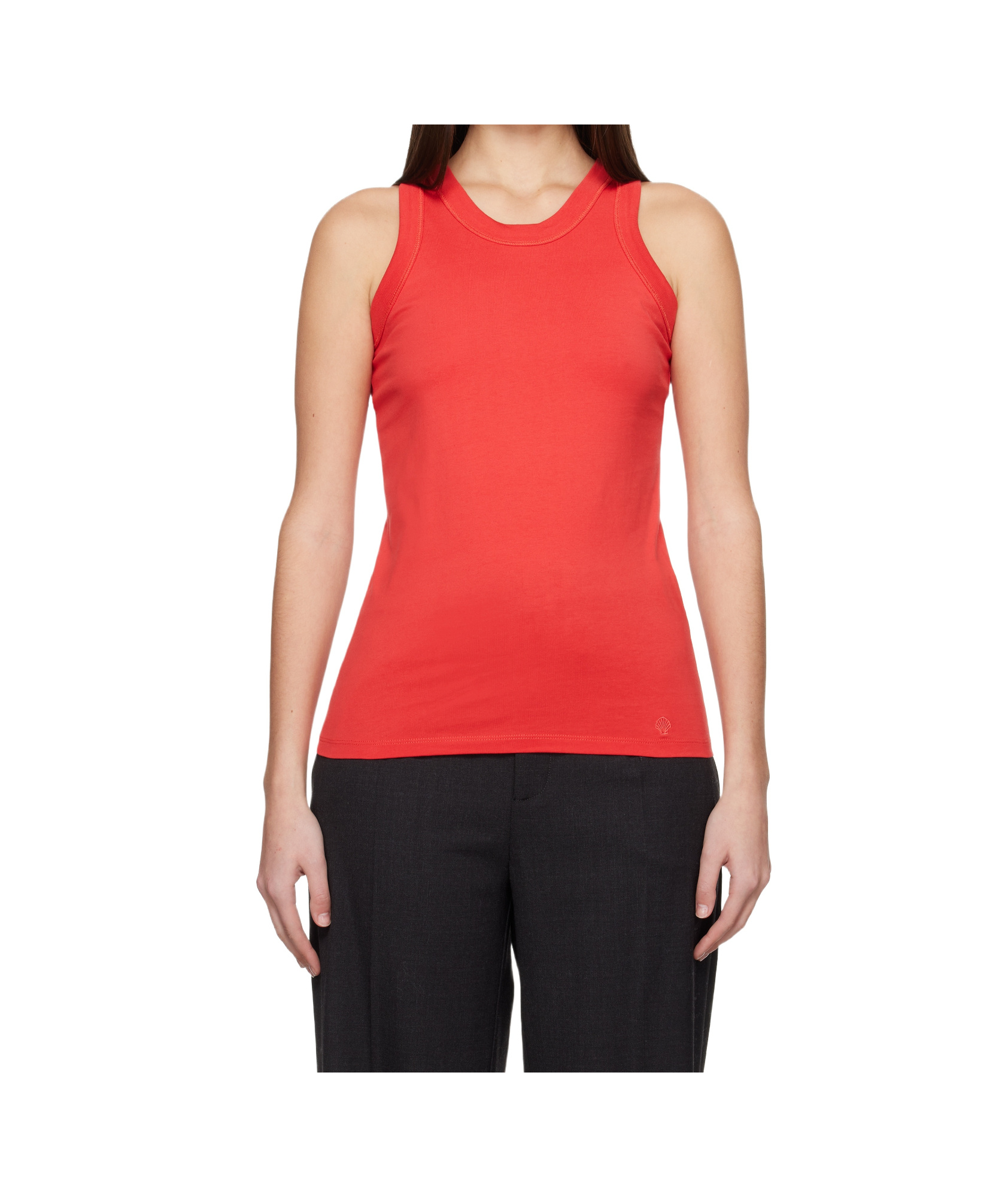 Loulou Studio Supima Knitted Vest In Red