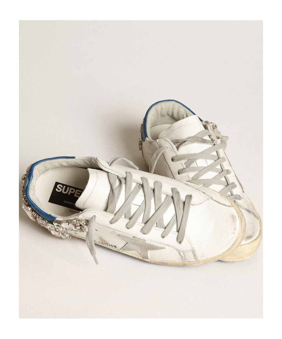 Golden Goose Super-star Leather Upper And Heel W In White