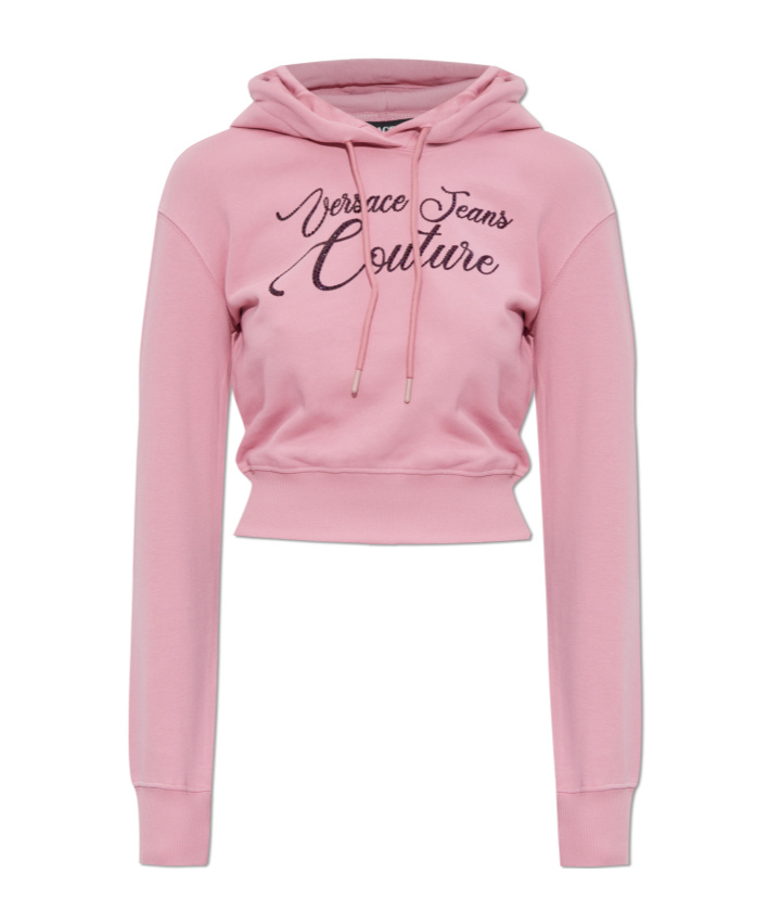 Versace Jeans Long-sleeved Sweatshirt In Pink