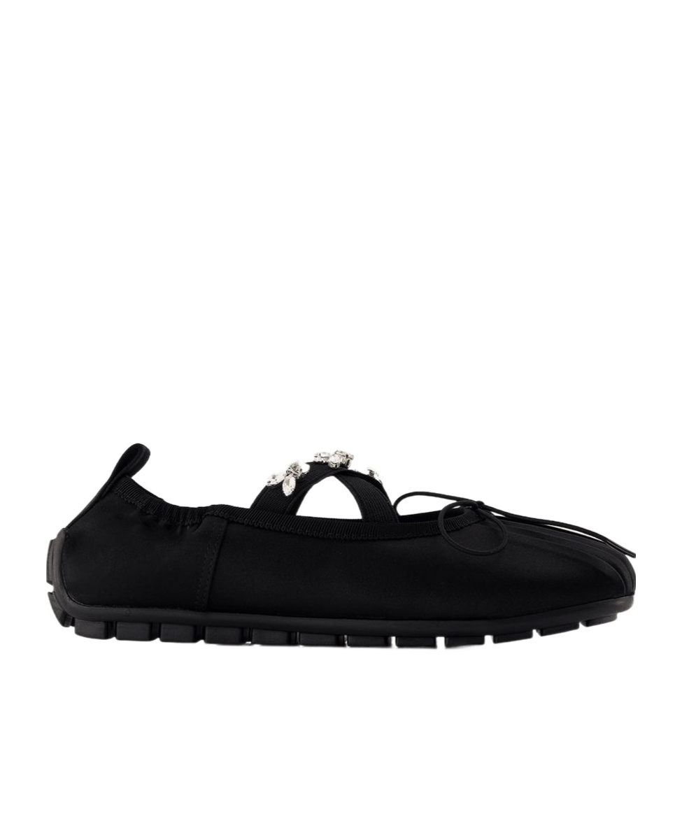 Simone Rocha Round Toe Ballet Shoes In Black