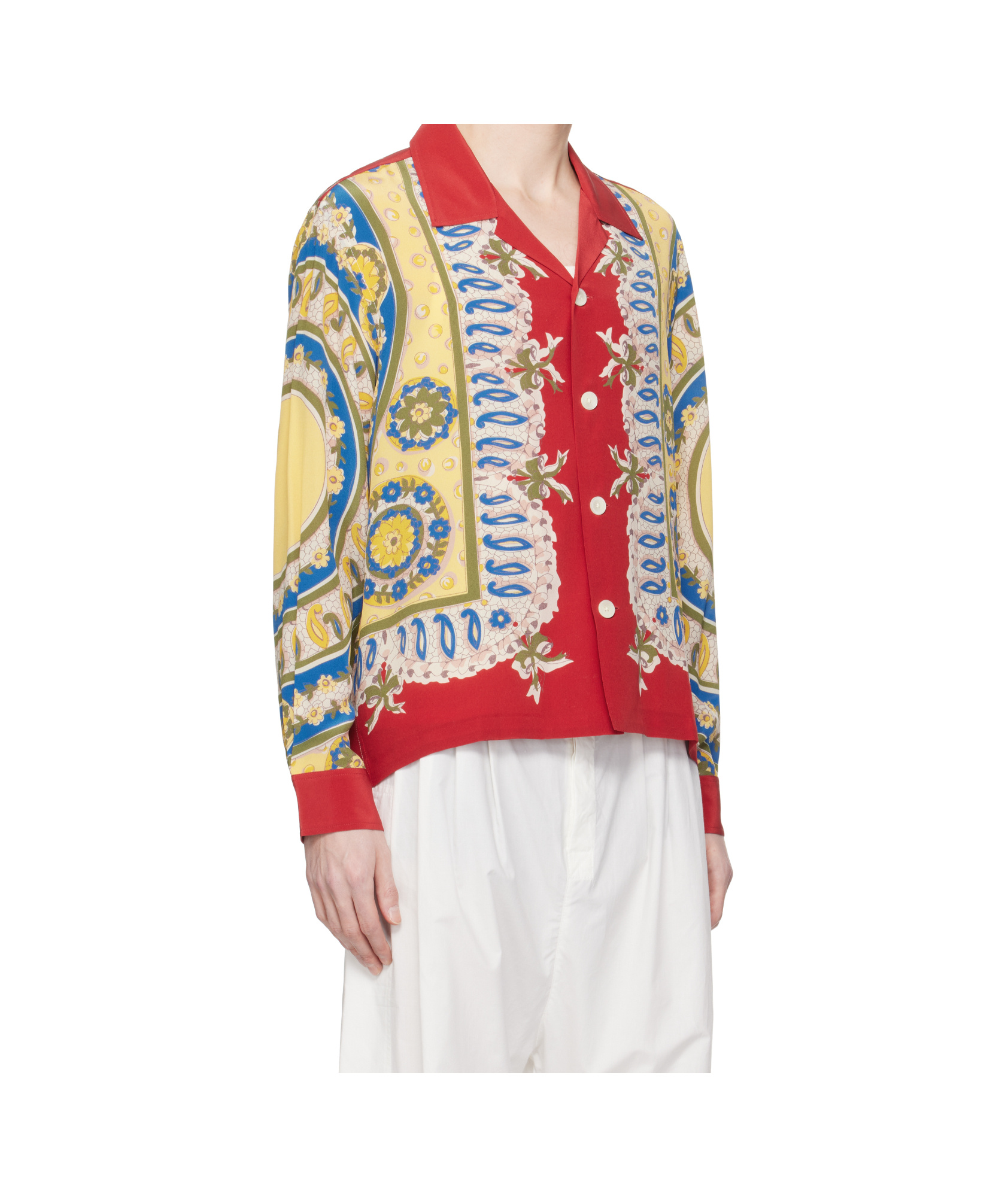 Bode Bricolage Long Sleeve Shirt In Multicolor