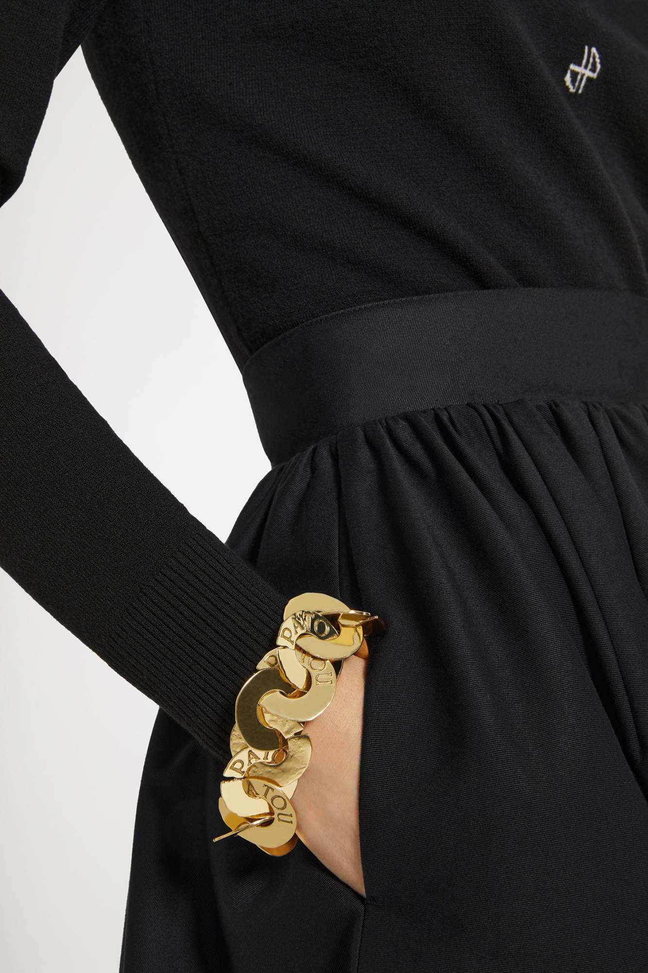 Patou Gold-plated Brass Coin Bracelet In Yellow