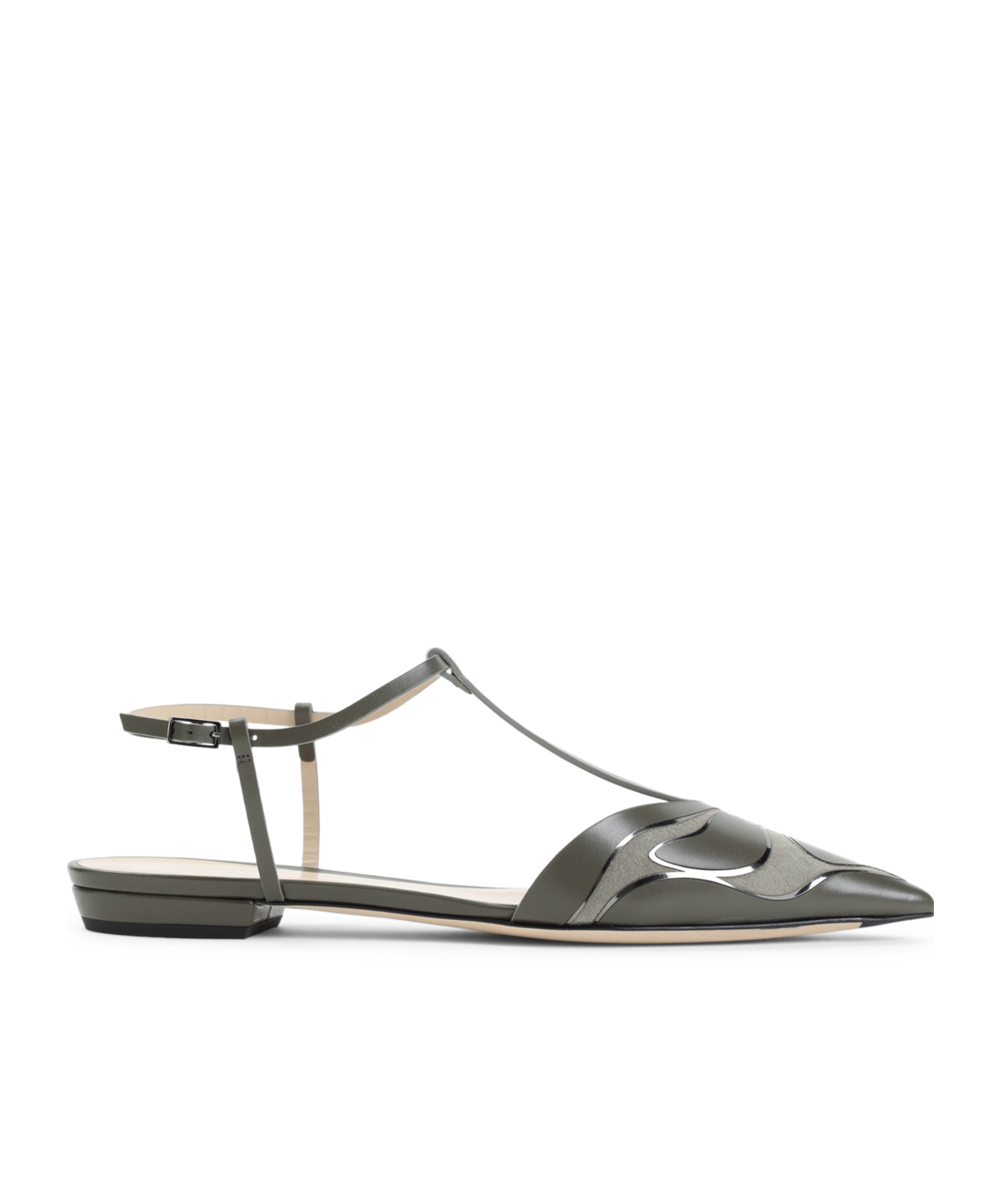 GIORGIO ARMANI LEATHER BALLERINA SHOES