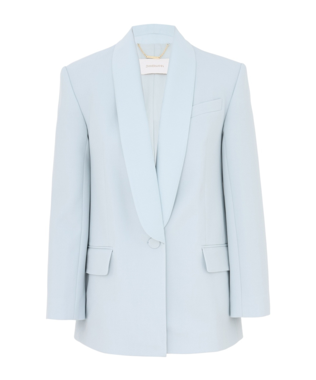 Zimmermann Lapel Long-sleeved Suit Jacket In Blue
