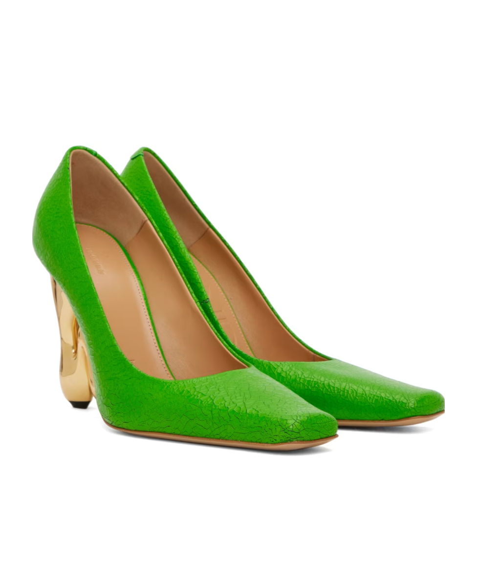Jw Anderson Bubble Shallow-mouth High Heels In Green