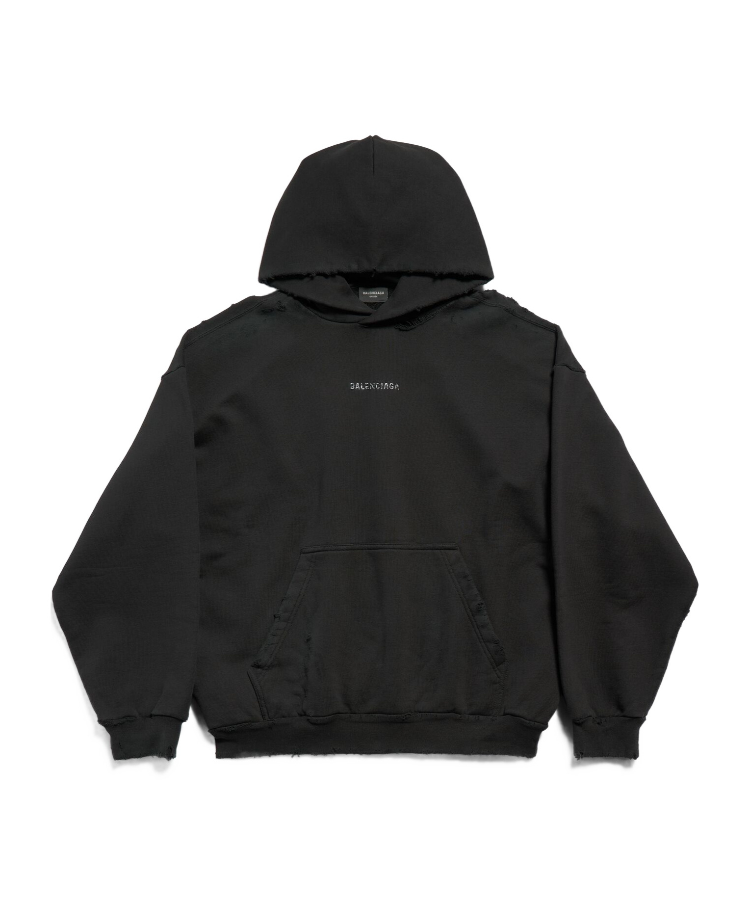 BALENCIAGA BALENCIAGA BACK HOODIE MEDIUM FIT IN BLACK