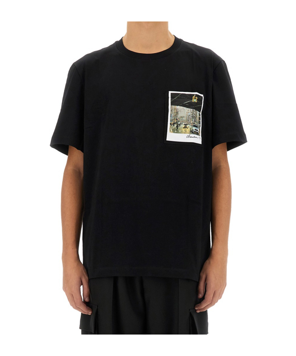 Helmut Lang Graphic Print T-shirt In Black
