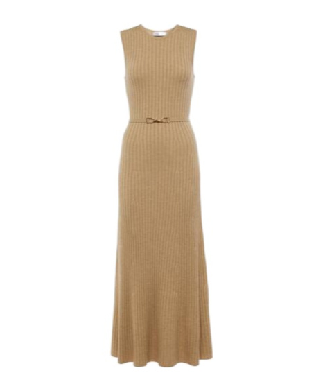 Gabriela Hearst Wool And Cashmere Midi Dress In Nude