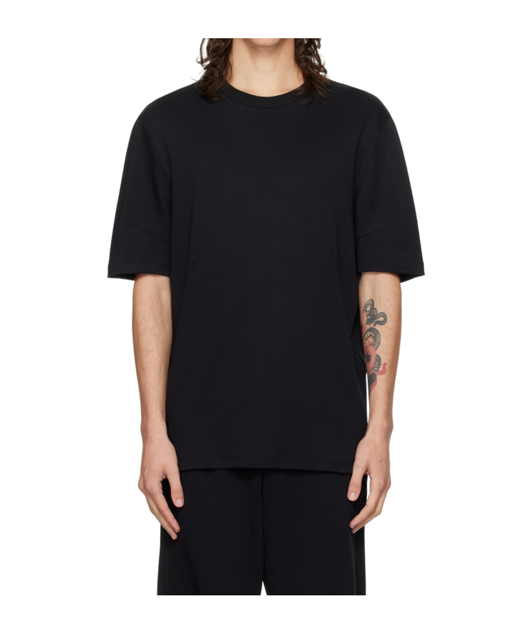 HELMUT LANG ROUND COLLAR LOGO T-SHIRT