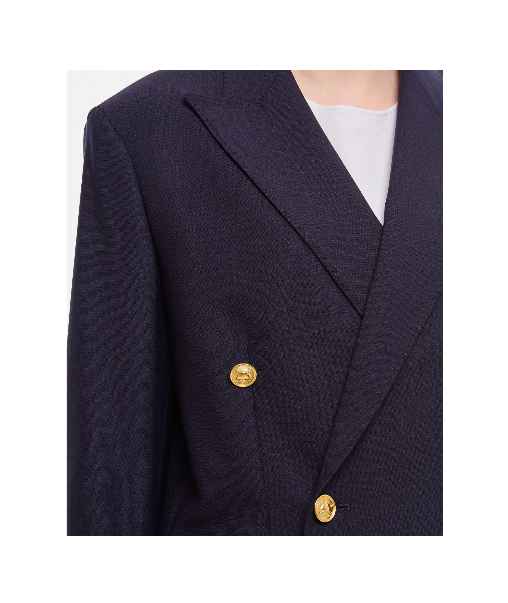 Polo Ralph Lauren Double-breasted Notched Blazer In Black