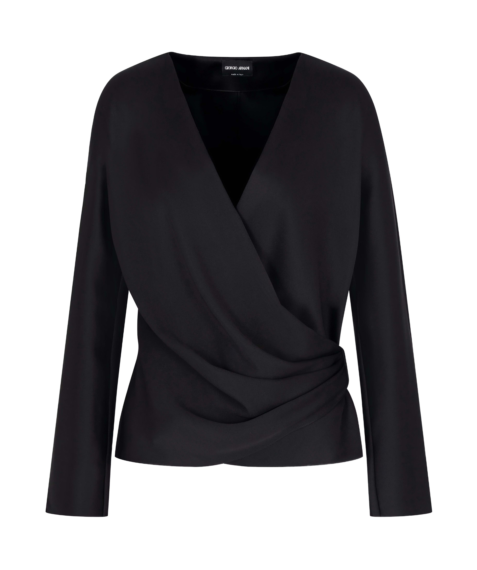 Giorgio Armani Long-sleeved Blouse In Black