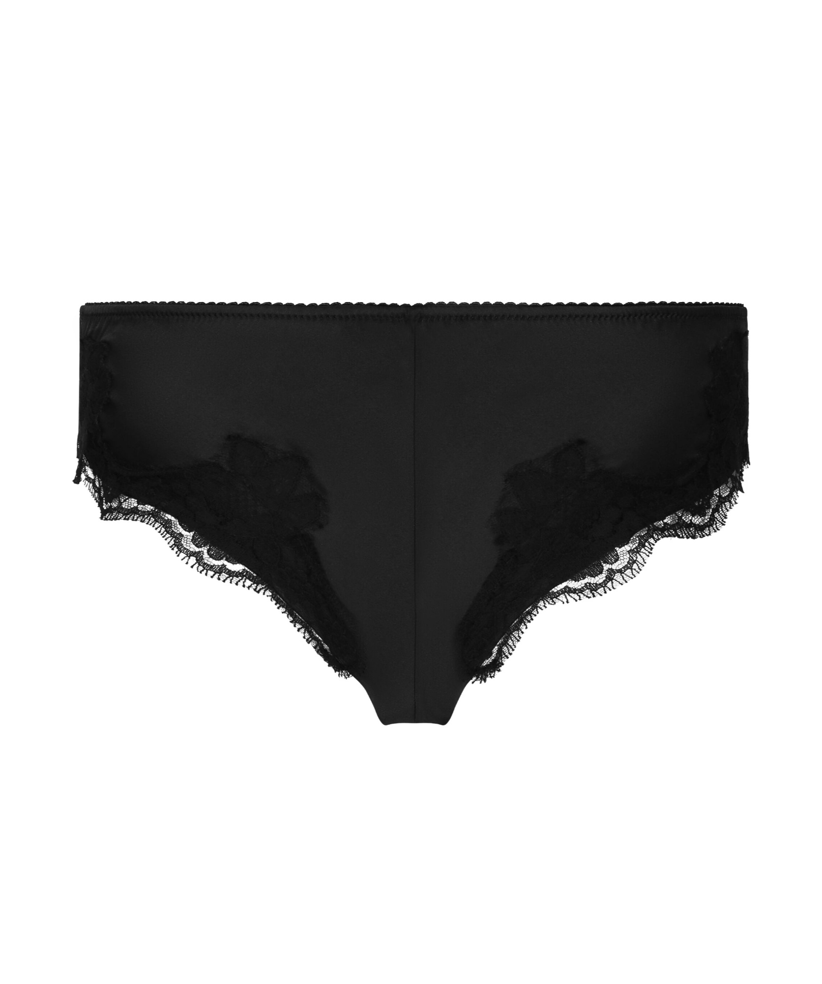 Shop Dolce & Gabbana Floral Lace Briefs In Black
