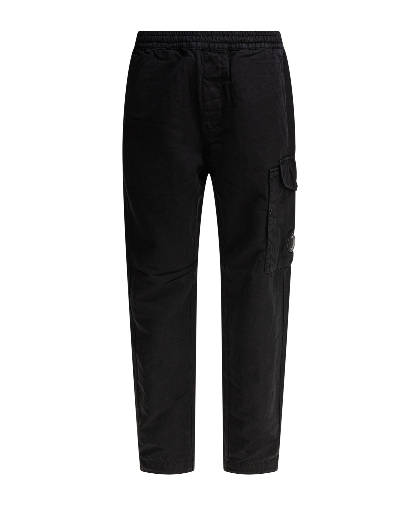 C.p. Company Cargo Utility Trousers Elastic Waistband In Black
