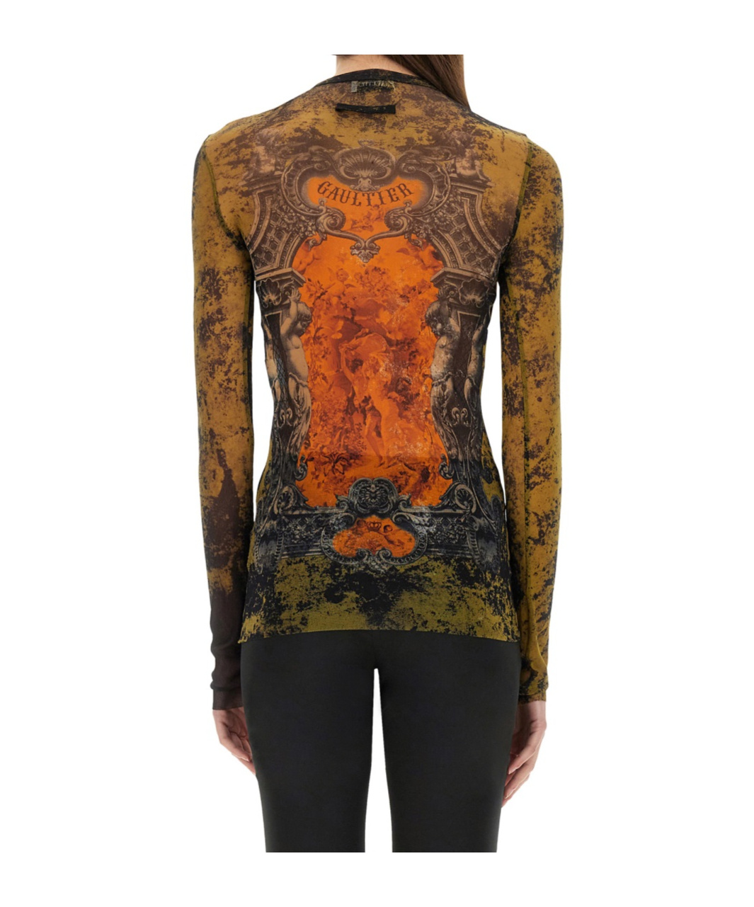 Shop Jean Paul Gaultier The Khaki Médaillon Top