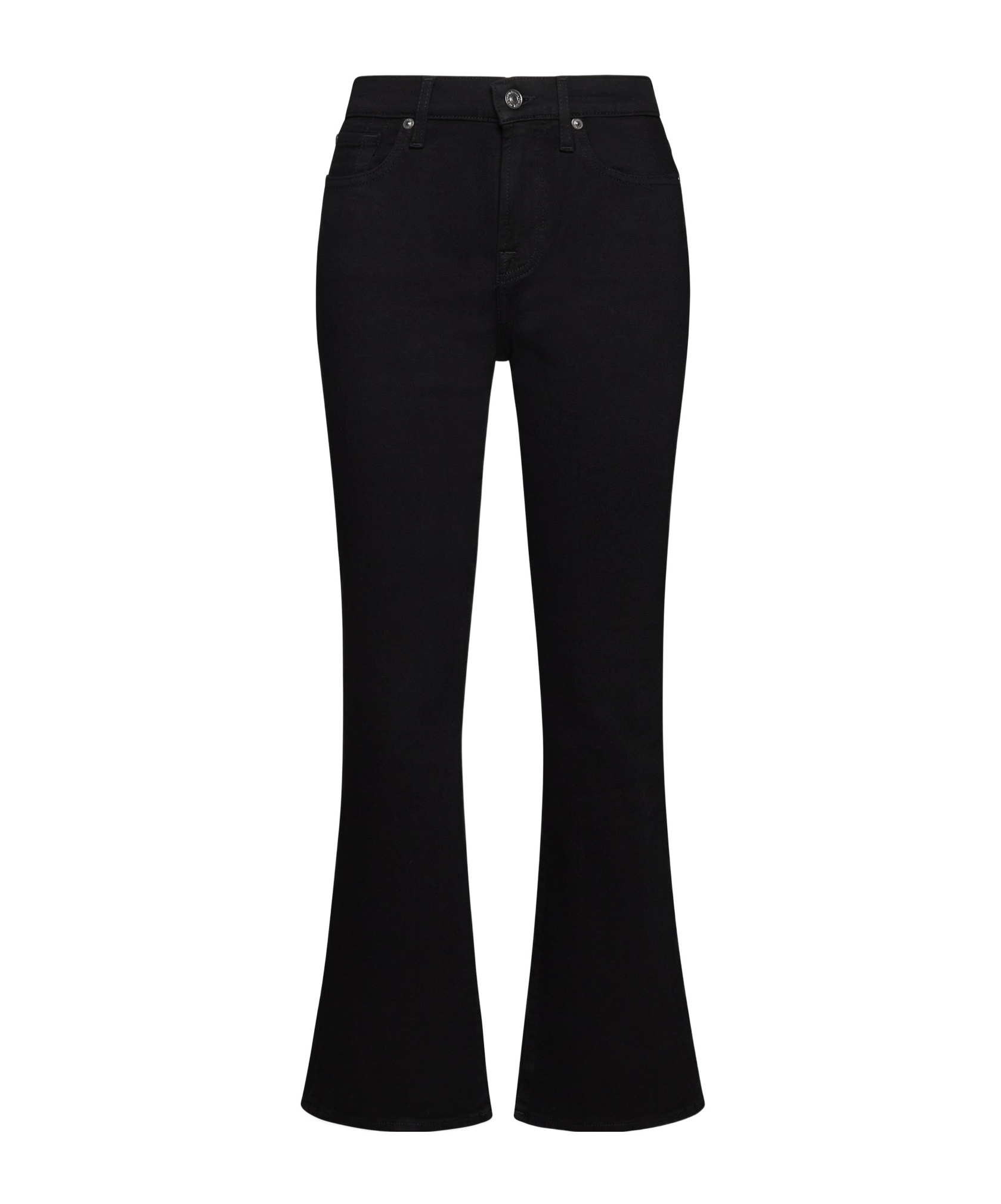 Shop 7 For All Mankind Betty Boot Logo-patch Flared Jeans In Black