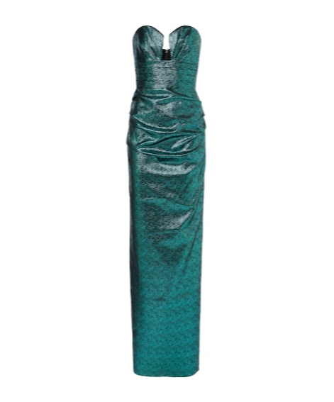 Rebecca Vallance Elsie Off-shoulder Gown In Green