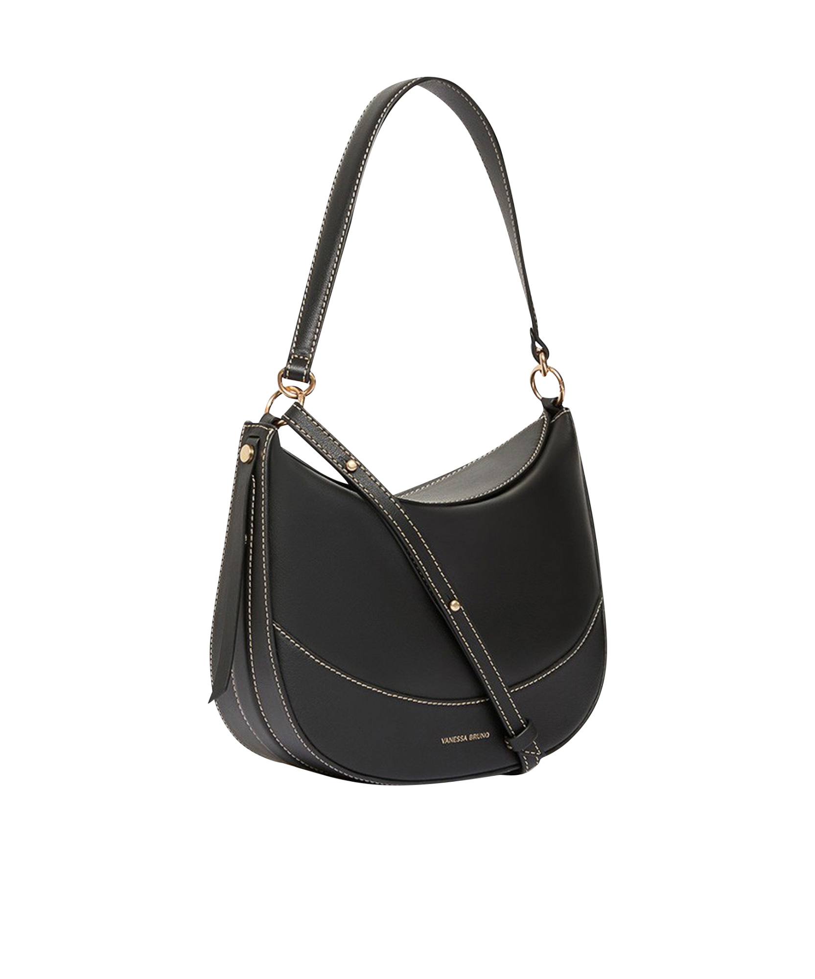 Vanessa Bruno Logo Shoulder Bag In Black