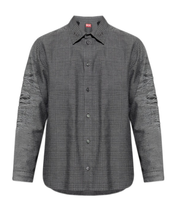 Diesel Long-sleeved Shirt In Gray