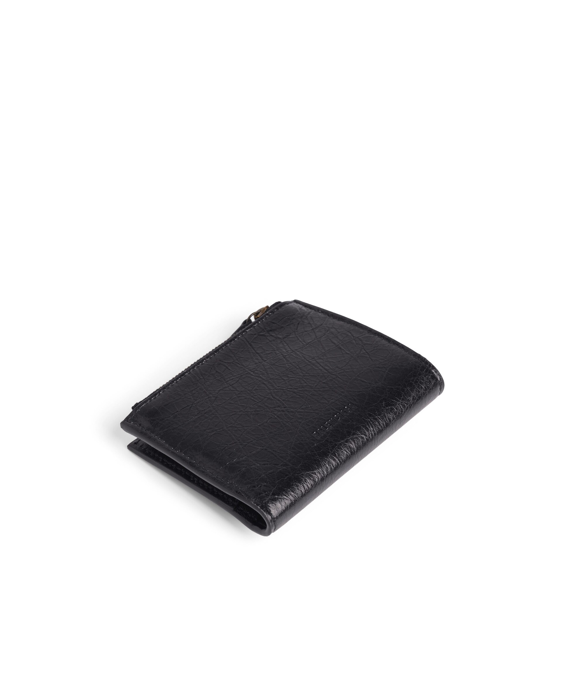 Balenciaga Women Le City Bifold Leather Wallet In Black