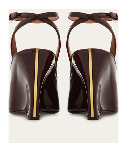 Ferragamo Arcadia Ankle Strap Wedge Pump In Black