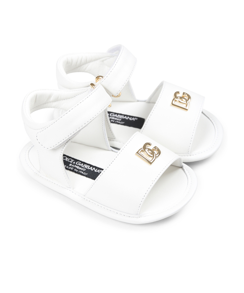 Dolce & Gabbana Ankle Strap Sandals In White