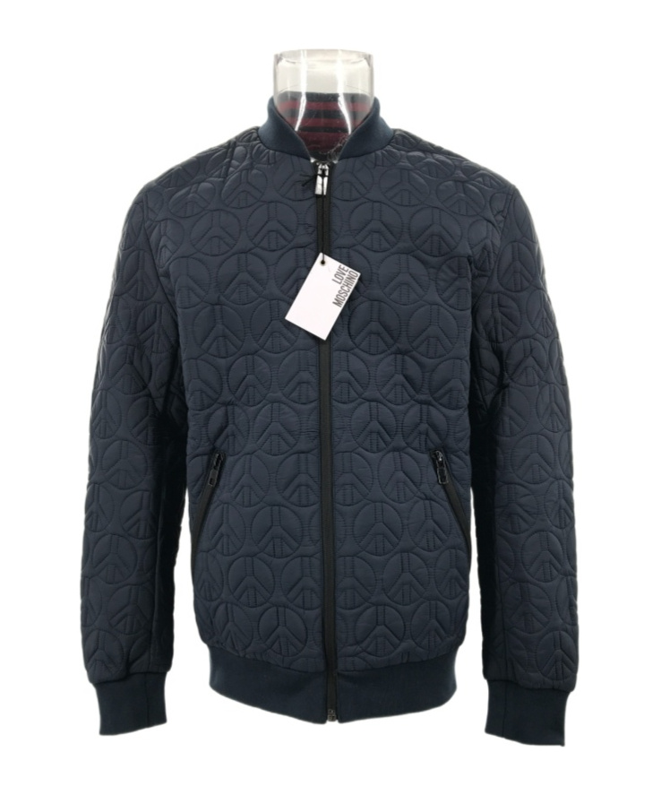 Moschino Long-sleeved Zipper Casual Jacket In Black