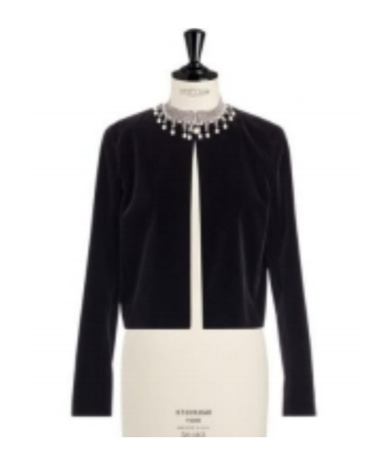 DIOR EMBROIDERED CROPPED JACKET