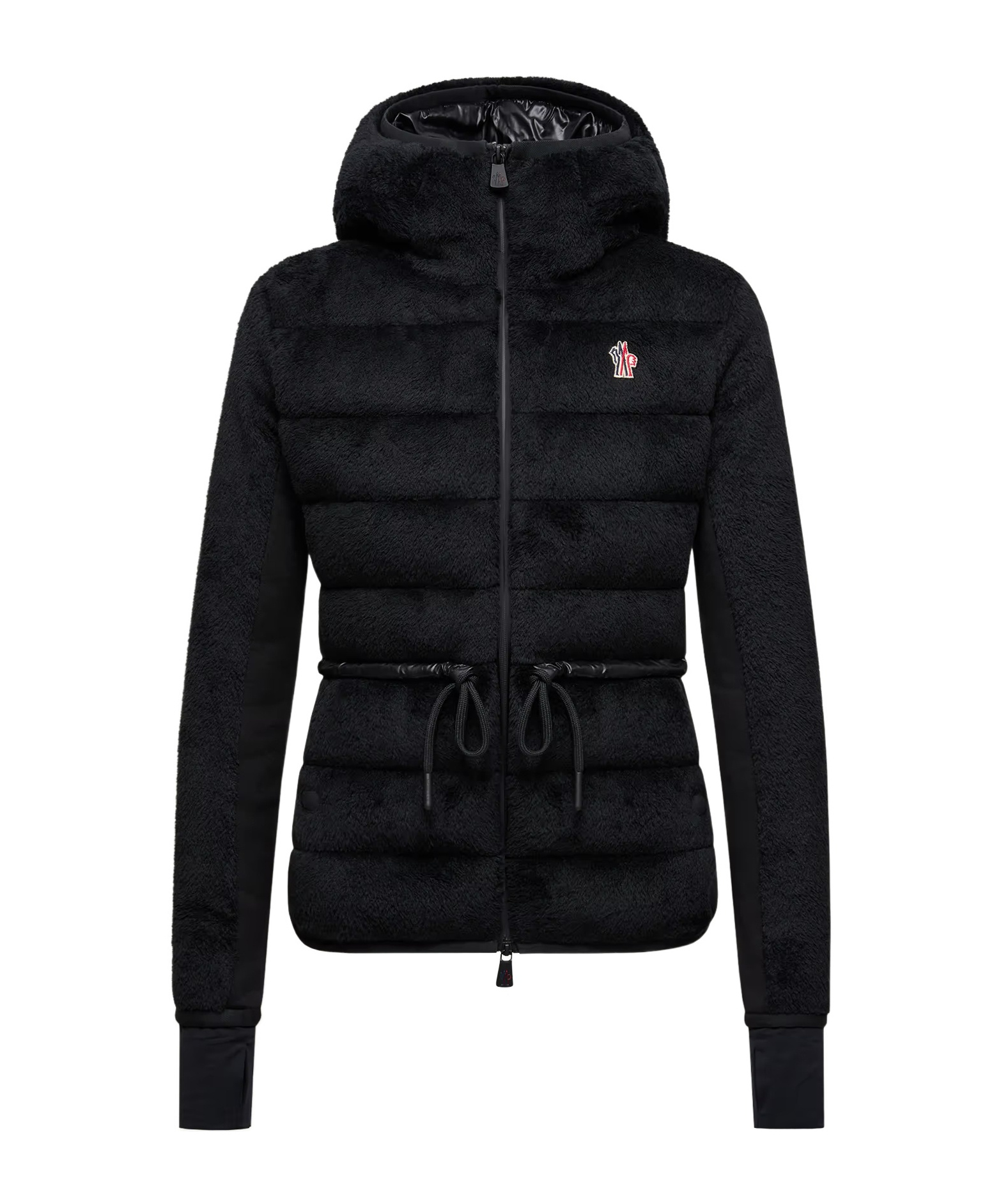 Moncler Polartec Padded Hoodie In Black