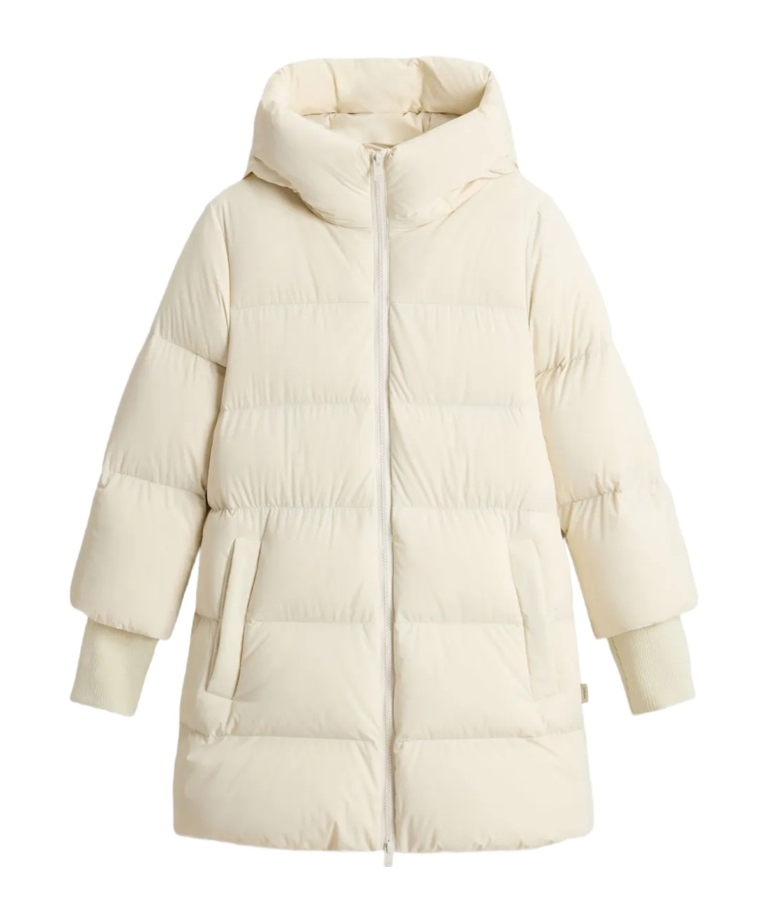 Woolrich Hooded Down Jacket In Neutral